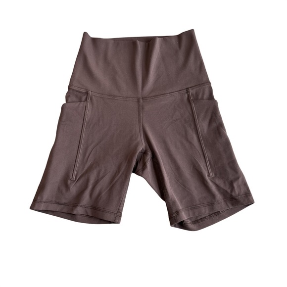 colorfulkoala Pants - Colorfulkoala Womens High Waisted Biker Shorts with Pockets Brown XXS NWT